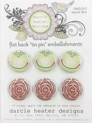 Juego de adornos FROG Sweet Bee PIN PLANO TRASERO ESTAÑO Darcies DHD345 NUEVO Foto 1 de 3