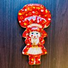 Vintage 1969 Red Girl with Bonnet Spoon Caddy/Wall Decor by New Designs Inc. 