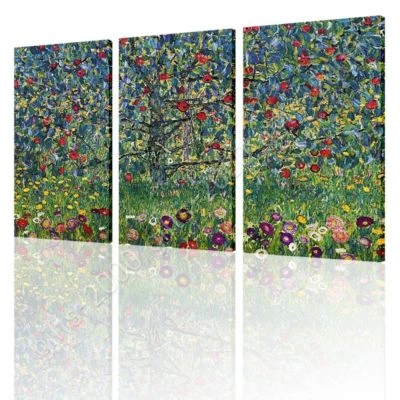 Apple Tree de Gustav Klimt | Lienzo (enrollado) | Pintura de arte de pared de 3 paneles Foto 1 de 4