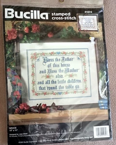 Bucilla Grace 41074 gestempelt Kreuzstich Set Segen 1995 NEU - Bild 1 von 9