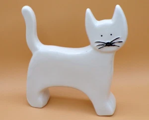 The Spring Shop statuetta in ceramica bianca gatto/gattino decorazione hobby lobby - Foto 1 di 4