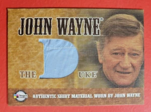 JOHN WAYNE "THE DUKE" AUTHENTIC WORN OXFORD SHIRT W/ STITCHING SWATCH RELIC CARD - Picture 1 of 2