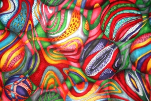 COLORFUL PLAY BALLS BY TERRI MANGAT FOR SSI - 100% COTTON FABRIC - Picture 1 of 4
