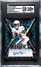 2023 Leaf Exotic BA-DW3 Dontayvion Wicks Auto Elephant Kaleidoscope 6/6 GMT...