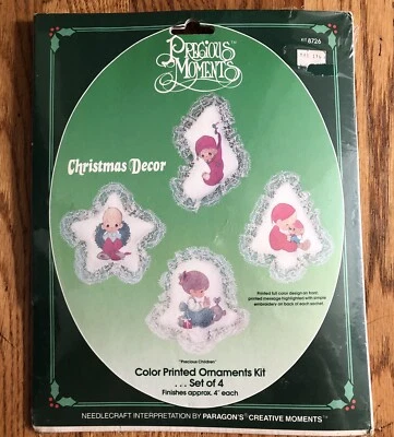 Kit de 4 adornos impresos en color Precious Moments 8726 nuevos en paquete Foto 1 de 3
