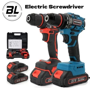 Brushless Electric Impact Driver Screwdriver Drill Set 2 Batteries with Case - Picture 1 of 16