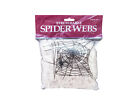 Spinnennetz synthetisch, weiss, 100g Packung - Gruseldeko + 2 Spinnen Spinnweben