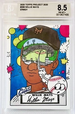 Topps Project 2020 Willie Mays #288 By Ermsy BGS 8.5 Low Pop Limited PR 💎 - Image 1 of 4