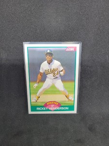 1989 Score Rookie Traded #50T - Rickey Henderson - Athletics