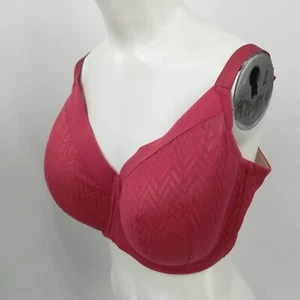ThirdLove Chevron Contour Demi Bra Size 38G Underwire Red Stretch Adjustable - Picture 1 of 8