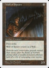 Magic MTG Tradingcard Fifth Edition 1997 Wall of Spears