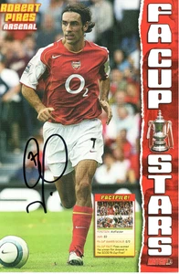 ARSENAL: ROBERT PIRES FIRMADO A4 (12x8) REVISTA IMAGEN + CERTIFICADO DE AUTENTICIDAD - Imagen 1 de 1