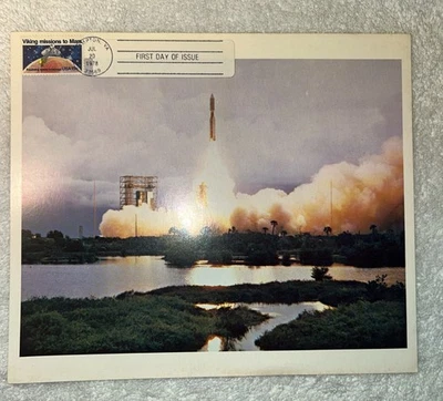 1978 VIKING MISSION TO MARS FIRST  DAY OF ISSUE POSTER 8.5” X 10” - Image 1 of 4