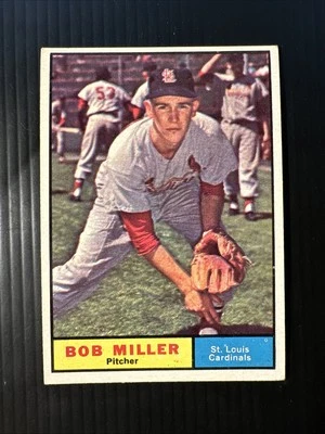 1961 Topps #314 Bob Miller St. Louis Cardinals Ex *Hot Corner Vintage* Foto 1 de 2