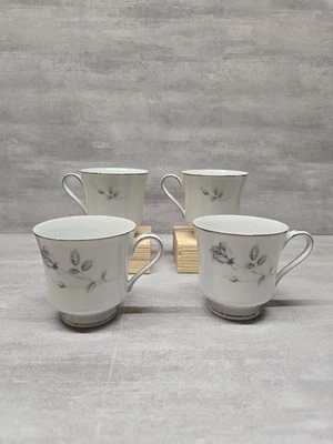 Taza de té Society Fine China sombra rosa patas - patrón rosa gris - vintage... Foto 1 de 4