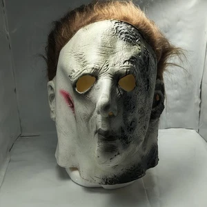 Halloween Michael Myers Mask Burnt Burned With Hair Trick or Treat Studios - Picture 1 of 10