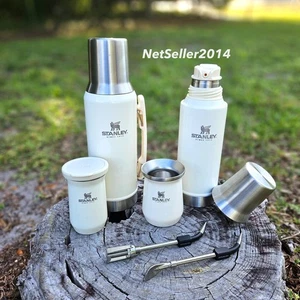 US 🇺🇸 CREAM GLOSS Mate System STANLEY Stainless Steel MEGA-KIT 1.2  and 800ml - Picture 1 of 8