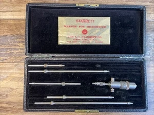 L. S. Starrett No. 124A Inside Micrometer Set With Case & Accessories Vintage - Picture 1 of 7