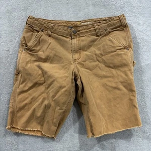 Carhartt Cut Off Jeans Cargo Shorts Damen 14 hellbraun braun Denim Relaxed - Bild 1 von 8
