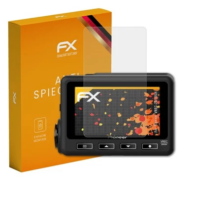 atFoliX 3x Displayfolie für Pioneer VREC-Z810SH Schutzfolie matt&stoßfest Folie