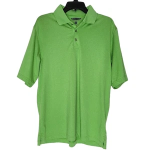 Pebble Beach Performance Golf Polo Shirt Mens M Green Short Sleeve Athletic Tech - Picture 1 of 8