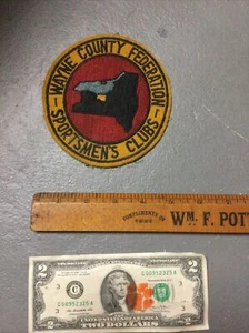 Vintage Wayne County New York Sportsmens Clubs Hunting Skeet Trap Patch - Picture 1 of 3