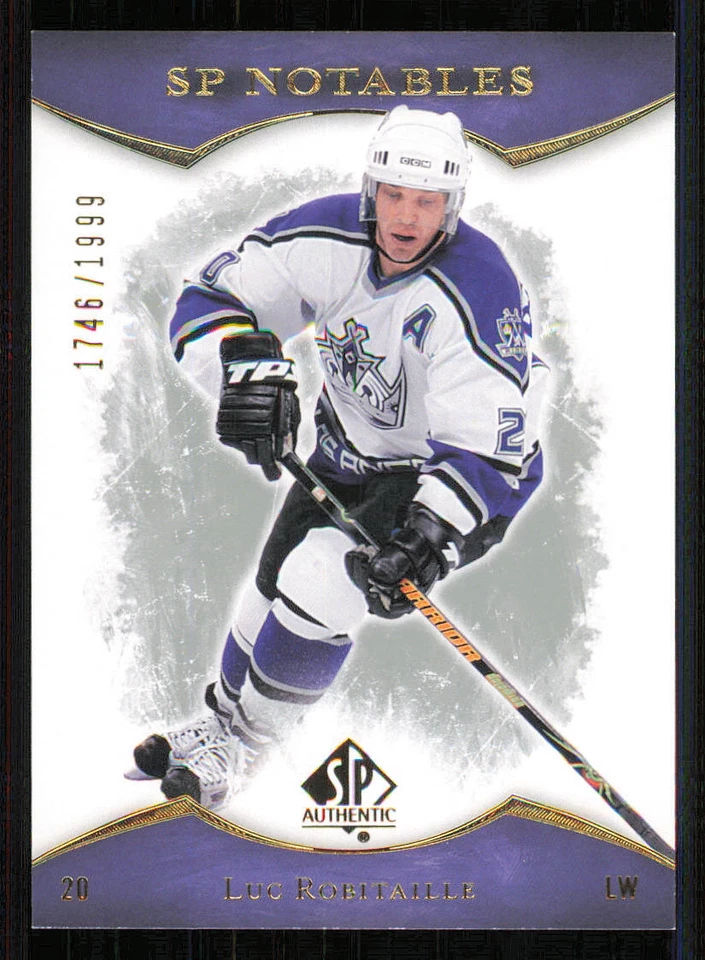 2007-08 SP Authentic #134 Luc Robitaille NOT /1999 - Image 1 of 2