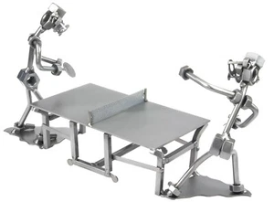 metalman24 Schraubenmännchen Nuts and bolts sculpture TISCHTENNIS geschenkidee - Bild 1 von 1