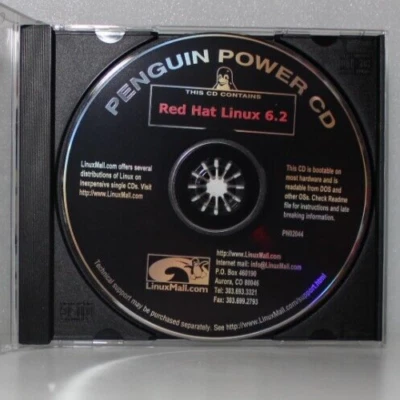 LINUXMALL LINUX SOMBRERO ROJO 6.2 PENGUIN POWER CD SOFTWARE DE COLECCIÓN Foto 1 de 2