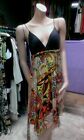  Vibrant Multicoloured Baroque 100% Silk Dress Size S UK  Sleeveless 