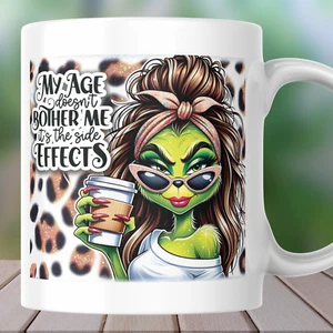Grumpy Grinch Lady 11oz Ceramic Coffee/Tea mug. A gift for any Occasion - Picture 1 of 1