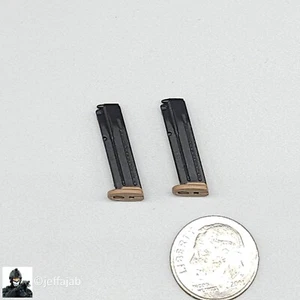 1:6 scale Easy & Simpl Sig P320 M18 Pistol Ammo Mags (x2) for 12" Figures - Picture 1 of 5