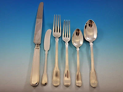 Hamilton by Tiffany and Co Sterling Silver Flatware Set 12 Service 72 pcs Dinner - Image 1 of 4