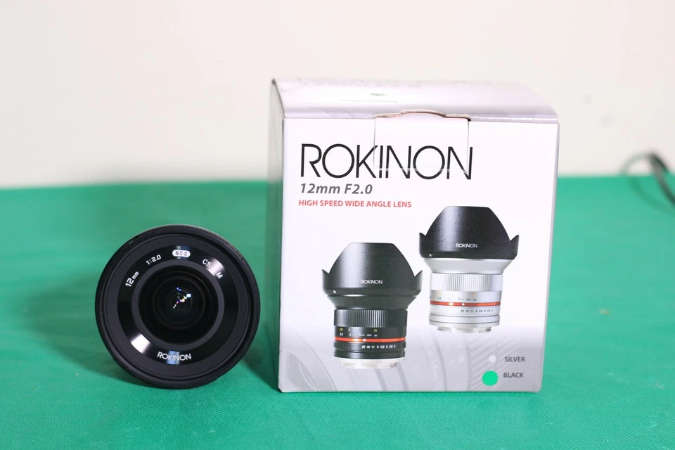 Rokinon 12mm f/2.0 NCS CS Lens for Canon M Mirrorless Camera Mount #RK12M-M - Image 1 of 4