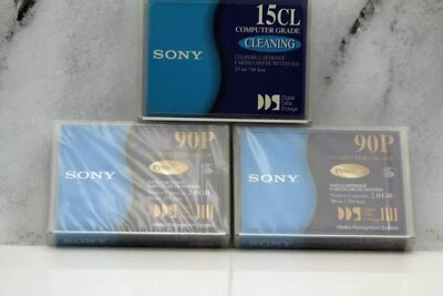 Sony DDS Data Cartridge (2-Pack) & Cleaning Tape 2GB/4GB DG90P DGD15CL - Image 1 of 3