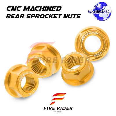 M10 Rear Sprocket Nuts 4pcs For Kawasaki Z125 Pro 12" Wheels 15-2020 KLX110 - Изображение 1 из 4