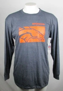 Camiseta Denver Broncos Para Hombres Grande y Alto Majestuosa Carbón L/S Equipo Ropa NFL - Imagen 1 de 8