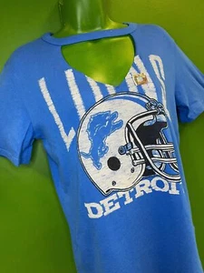 NFL Detroit Lions Junk Food Cut Out Fashion V-Neck T-Shirt Women's X-Large NWT - Picture 1 of 8