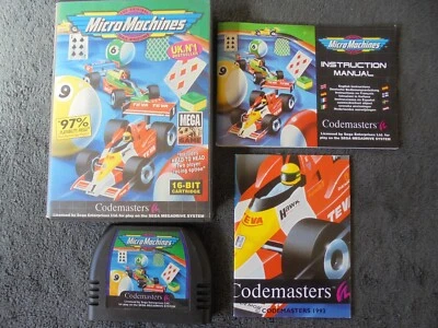 MICRO MACHINES inc POSTER Sega Mega Drive PAL *Works on Genesis* VGC Complete - Image 1 of 4