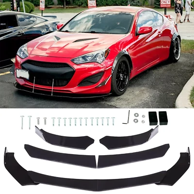For Hyundai Genesis Coupe Sedan Front Bumper Lip Splitter Chin Spoiler+ABS Foto 1 de 4