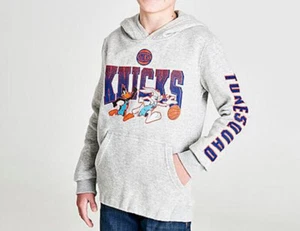 Space Jam A New Legacy (NBA) New York "Knicks" Boy's Grey Hoodie - Sizes S/M/L - Picture 1 of 1