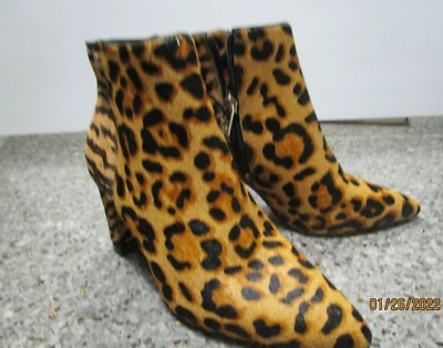 Antonio Melani Leopardo Pelo de becerro Botines NUEVOS Talla 6 M Punta Punta Nuevos sin Caja Foto 1 de 4