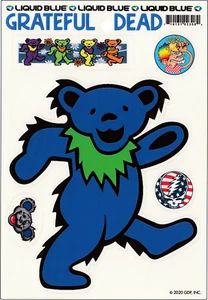Sticker 5 Pack - Grateful Dead Blue Jerry Bear SYF Rock Music Band Decal #12100 - Picture 1 of 1