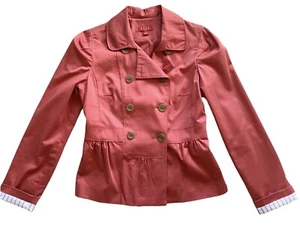 Giacca abito ELLE corallo profondo doppio colletto blazer corto donna XS completamente foderato - Foto 1 di 5
