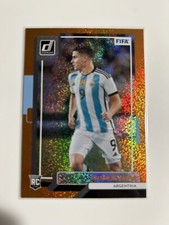 Donruss 22-23 Orange Foil & Optic rated Rookie Cracked Ice Prizm Julian Alvarez