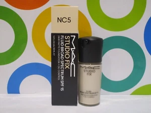 MAC ~ STUDIO FIX FLUID SPF 15 24 HR MATTE FOUNDATION ~ NC 5 ~ 1.0 OZ - Picture 1 of 1