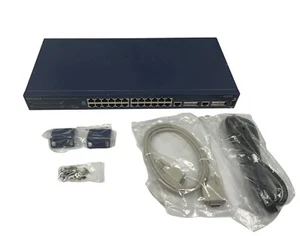 Netgear Ethernet ProSafe 24 Port 10/100 Mbps Managed Switch, 2 GBIC Ports FSM726 - Picture 1 of 5