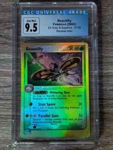 2004 Pokemon EX Ruby & Sapphire Beautifly Reverse Holo #2 CGC Gem Mint 9.5/10 - Picture 1 of 2