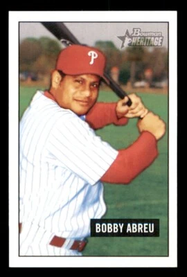 2005 Bowman Heritage Mini #52 Bobby Abreu - Philadelphia Phillies - Image 1 of 3