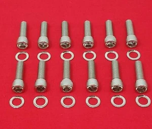 SBC CHEVY INTAKE MANIFOLD BOLTS KIT STAINLESS STEEL 265 283 305 327 350 400 TPI - Bild 1 von 2